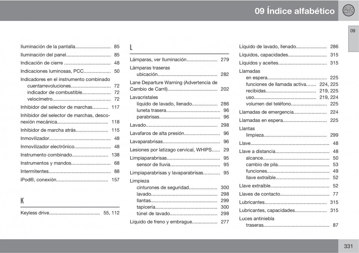 Volvo XC60 I 1 manual del propietario / page 331