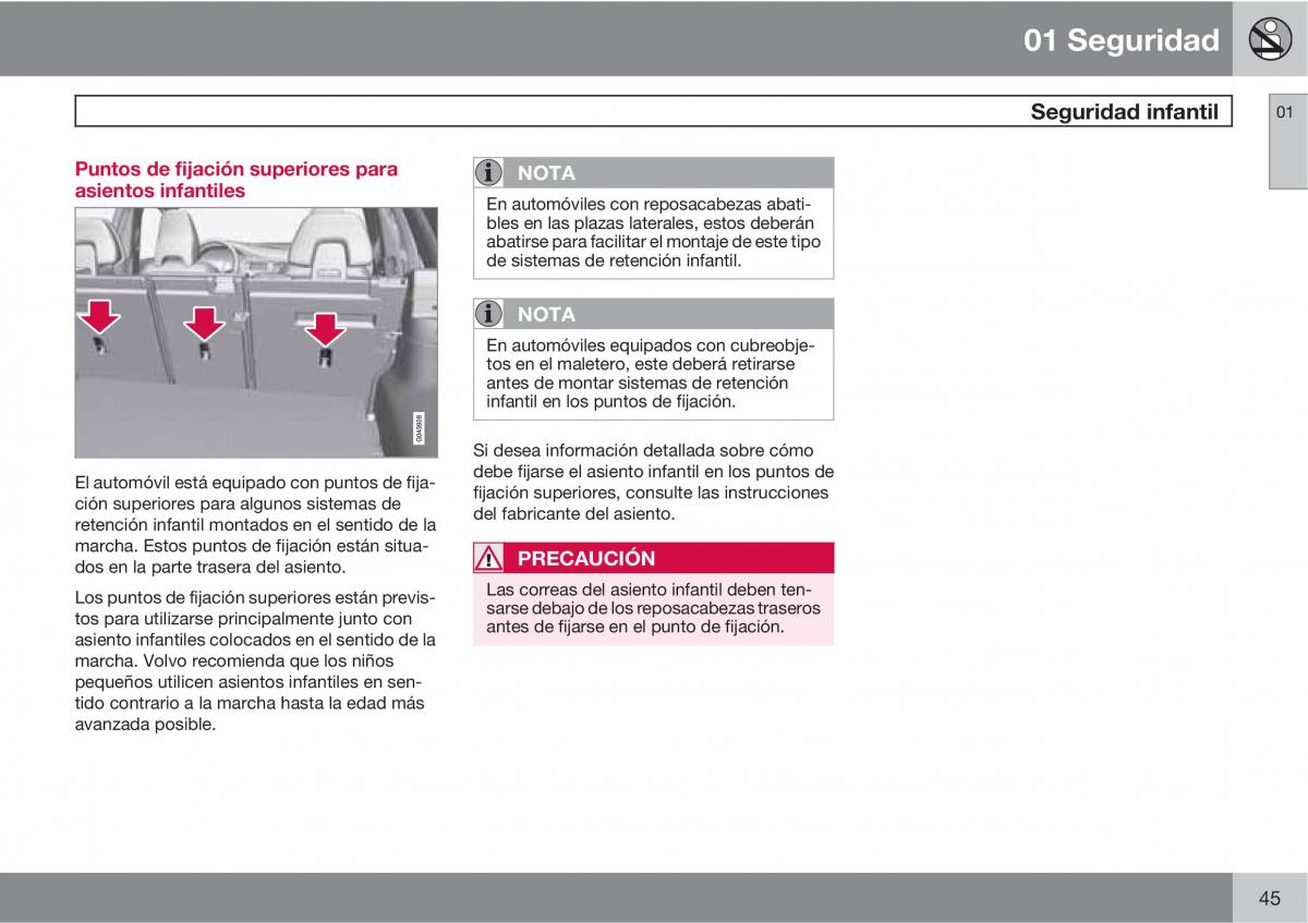 Volvo XC60 I 1 manual del propietario / page 45