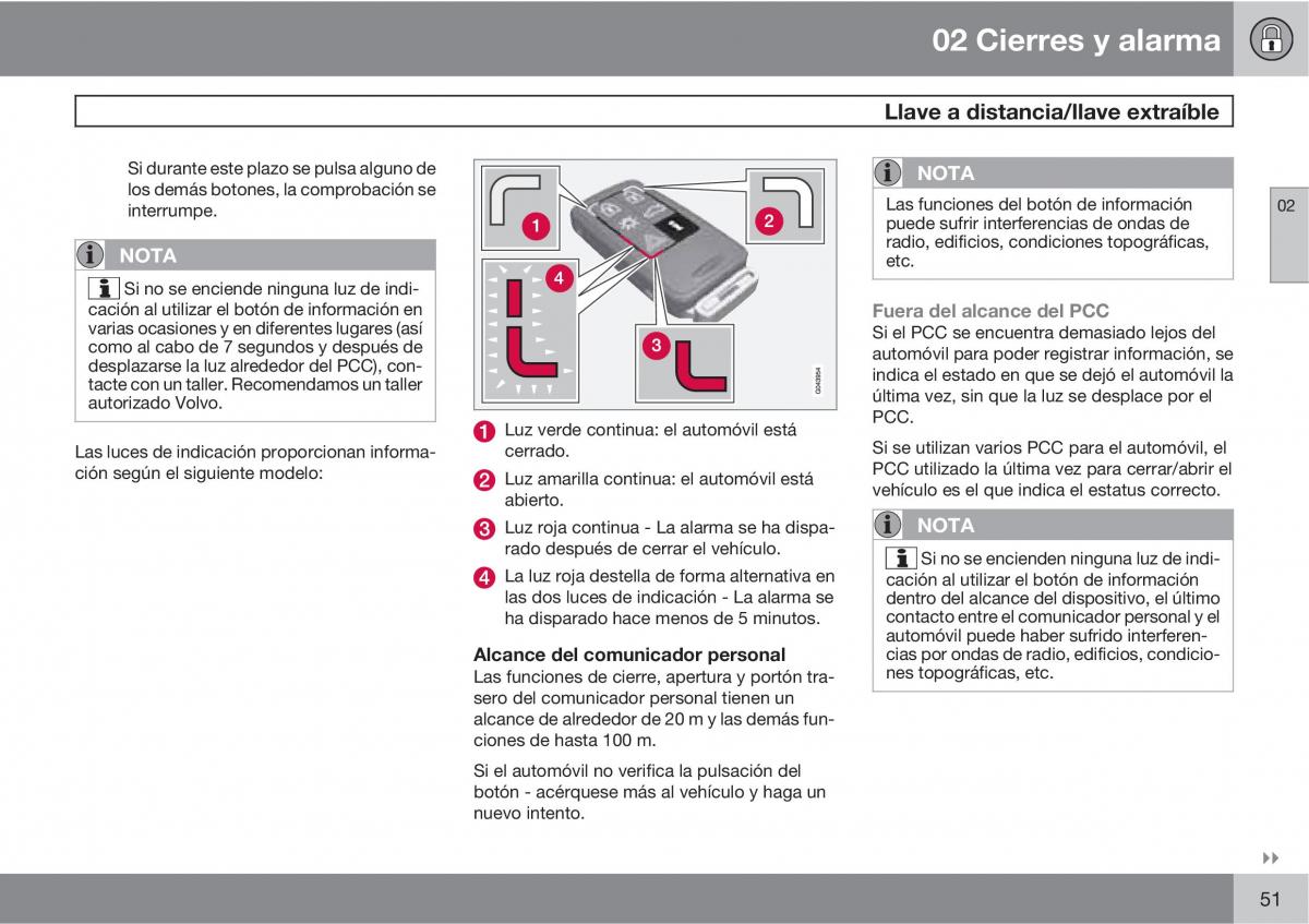 Volvo XC60 I 1 manual del propietario / page 51