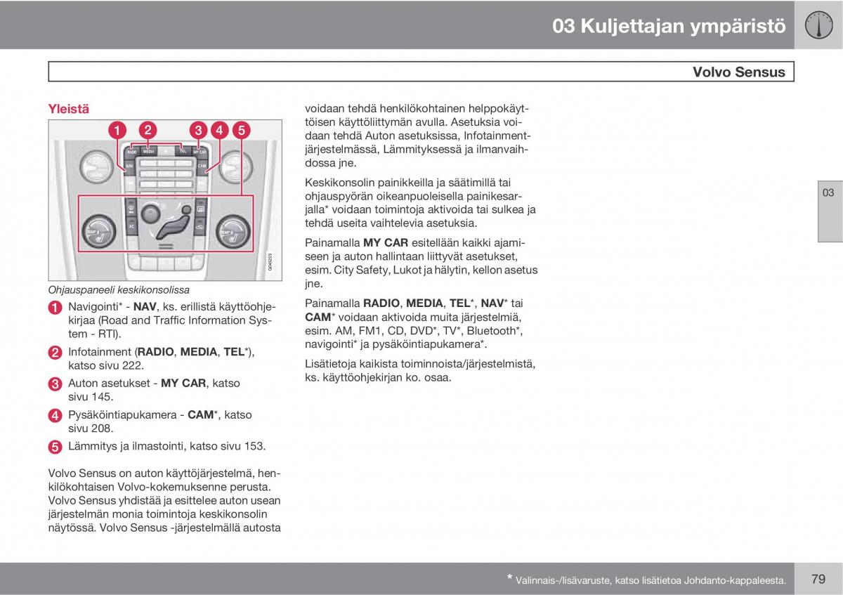 Volvo XC60 I 1 omistajan kasikirja / page 81