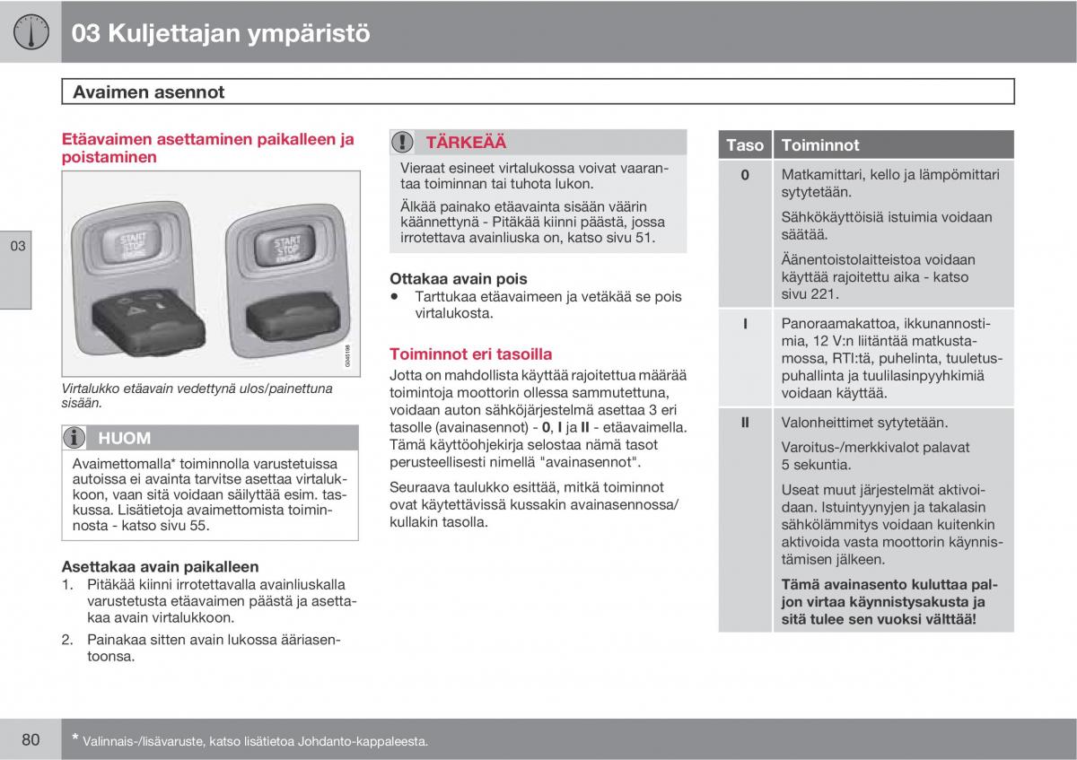 Volvo XC60 I 1 omistajan kasikirja / page 82