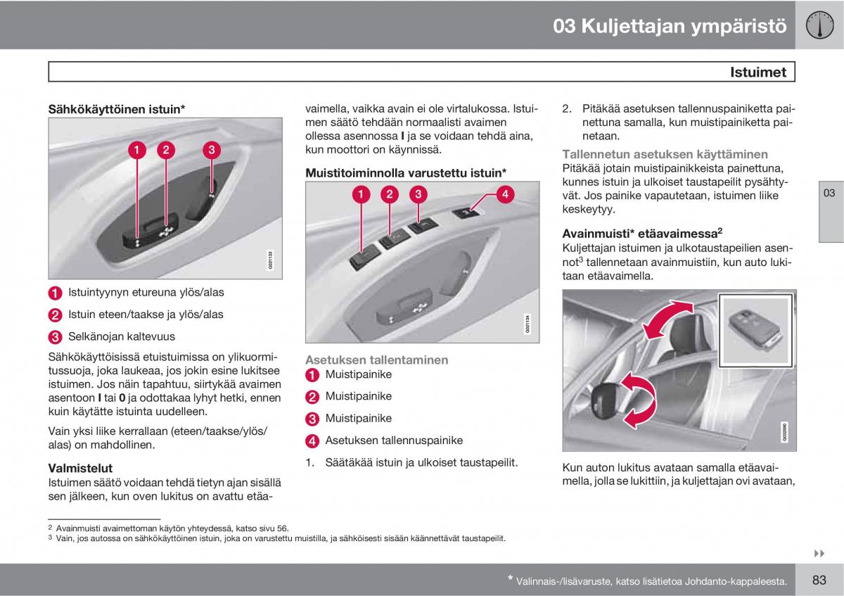 Volvo XC60 I 1 omistajan kasikirja / page 85