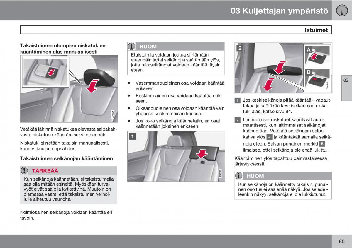 Volvo XC60 I 1 omistajan kasikirja / page 87