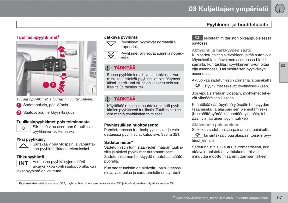 Volvo XC60 I 1 omistajan kasikirja / page 99