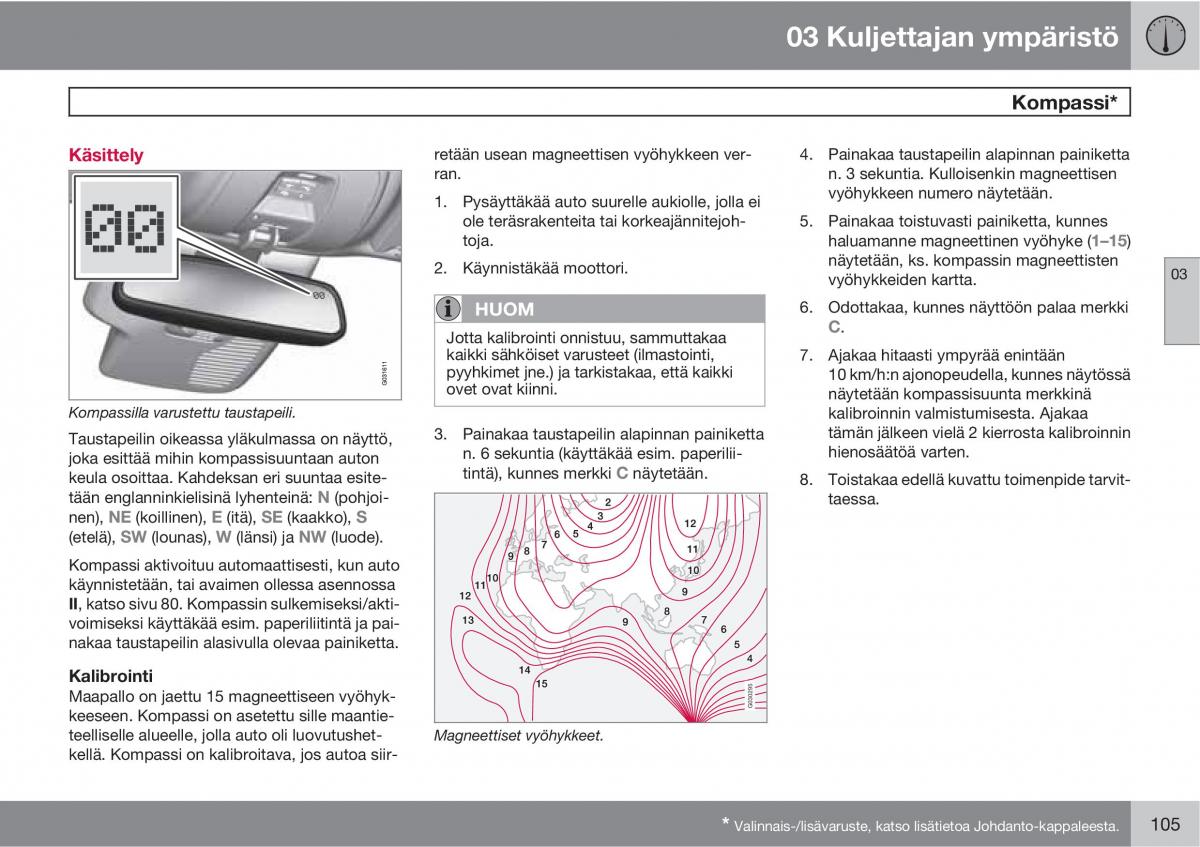 Volvo XC60 I 1 omistajan kasikirja / page 107