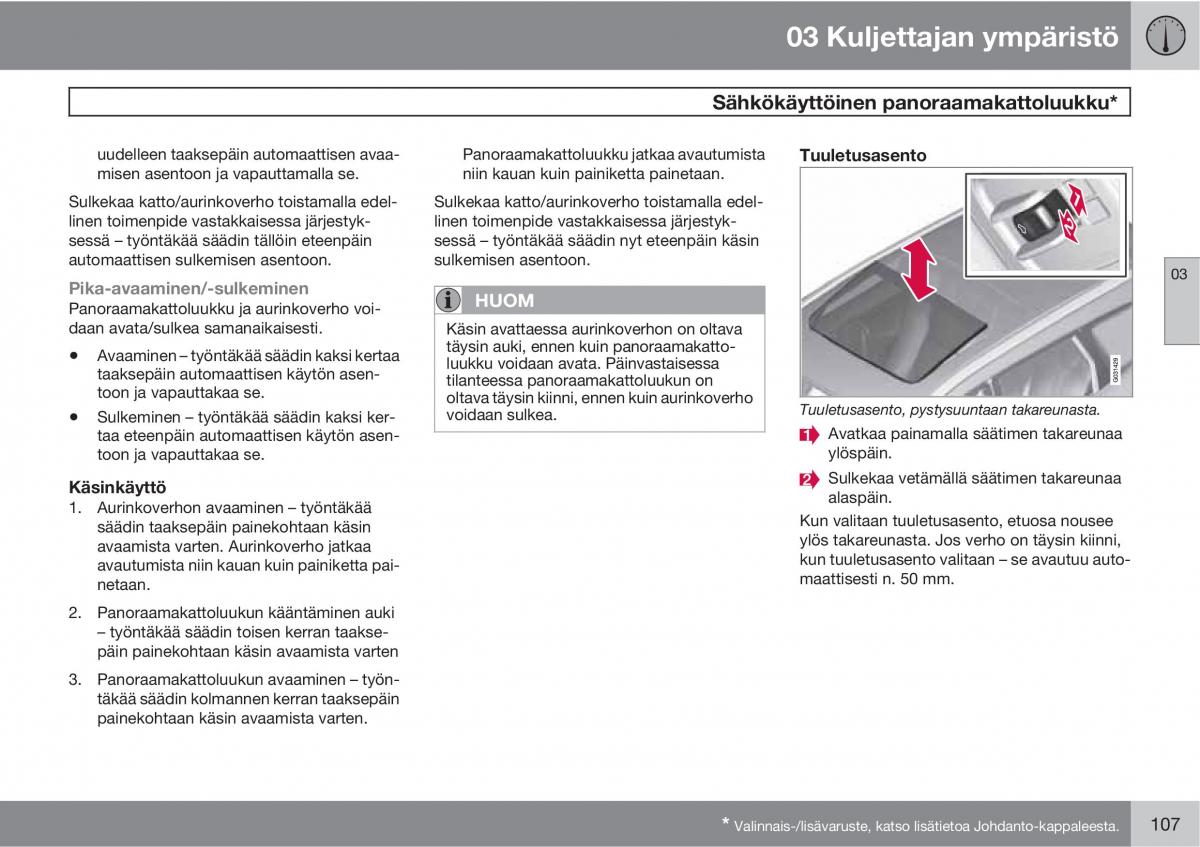 Volvo XC60 I 1 omistajan kasikirja / page 109