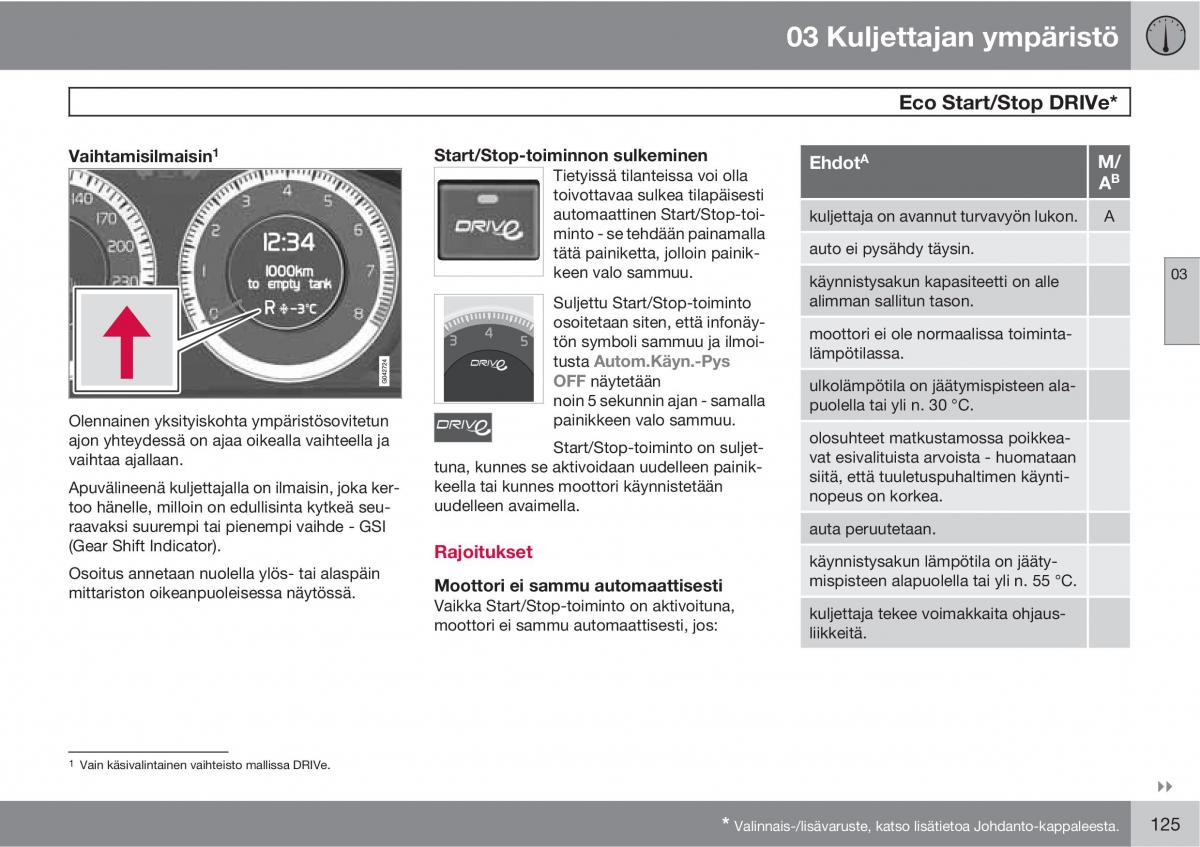 Volvo XC60 I 1 omistajan kasikirja / page 127