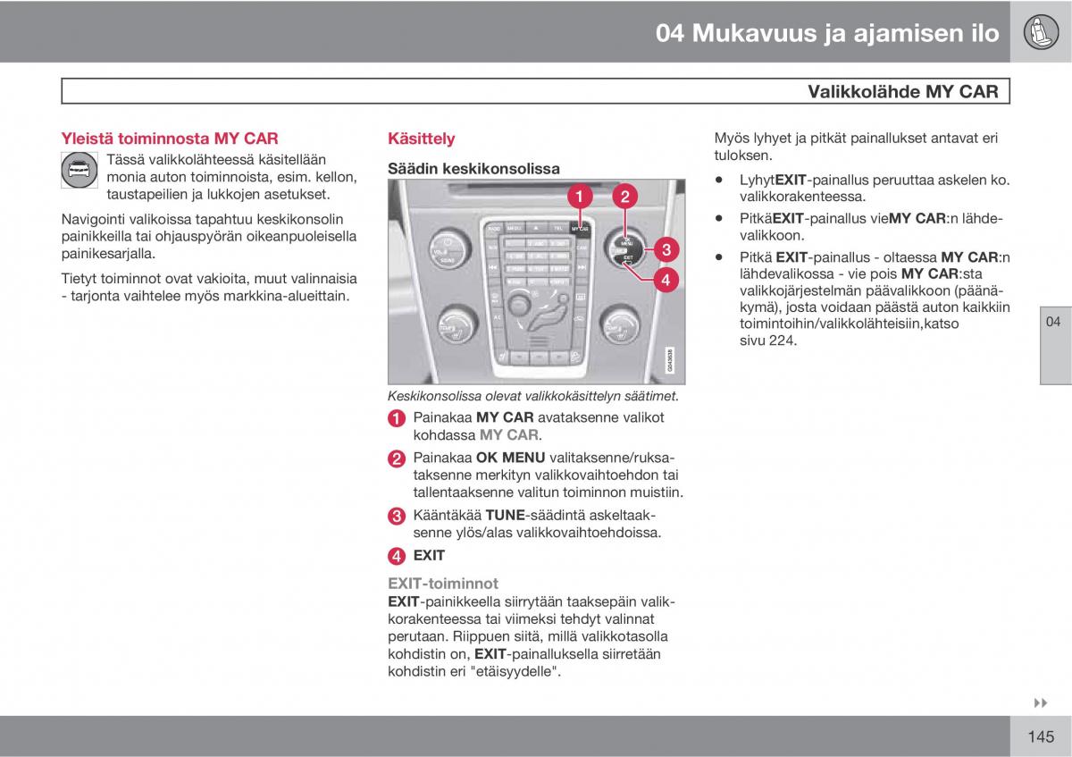 Volvo XC60 I 1 omistajan kasikirja / page 147