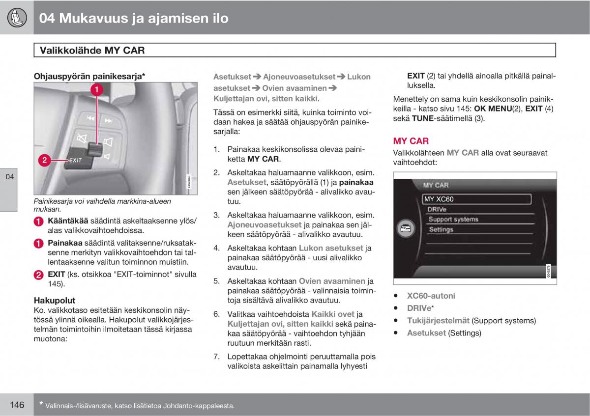 Volvo XC60 I 1 omistajan kasikirja / page 148