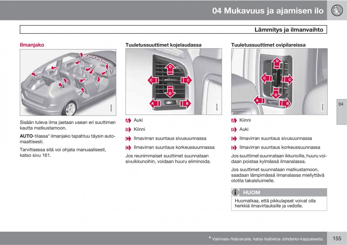 Volvo XC60 I 1 omistajan kasikirja / page 157