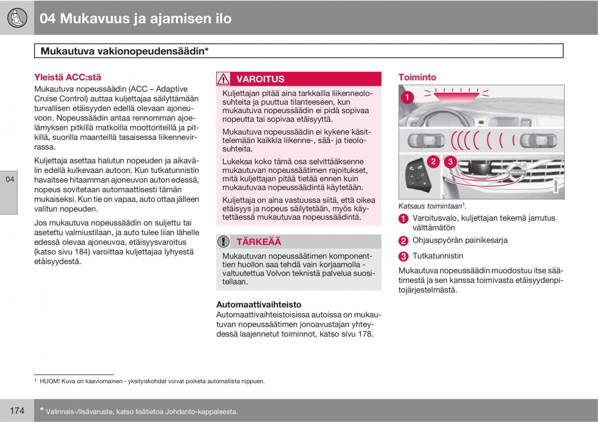 Volvo XC60 I 1 omistajan kasikirja / page 176