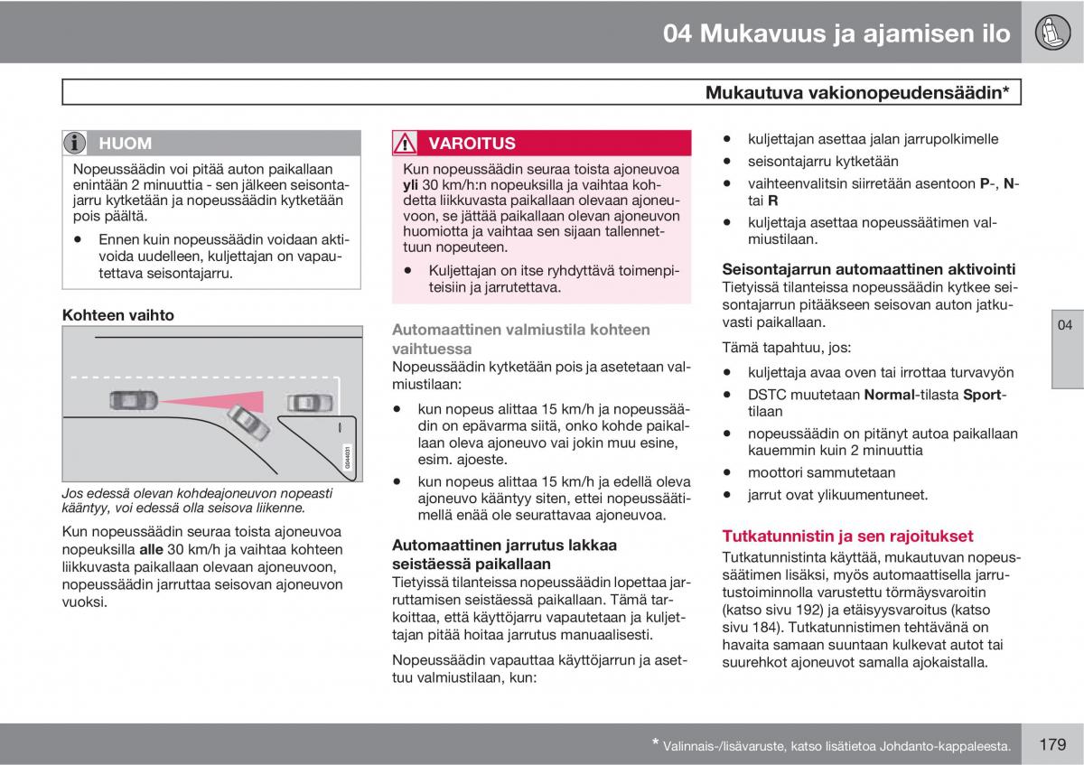 Volvo XC60 I 1 omistajan kasikirja / page 181