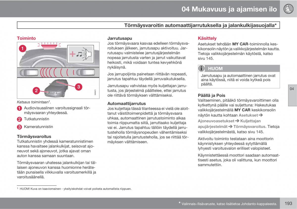 Volvo XC60 I 1 omistajan kasikirja / page 195