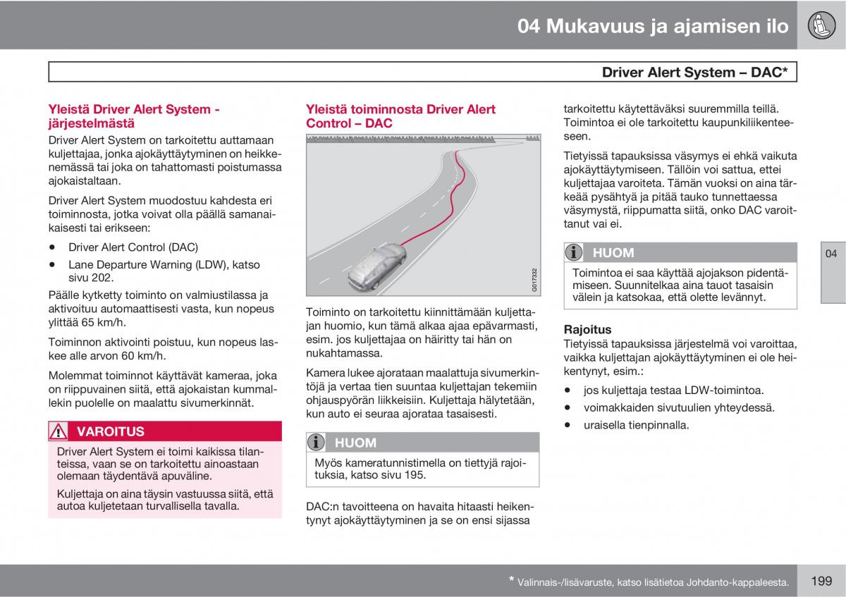 Volvo XC60 I 1 omistajan kasikirja / page 201