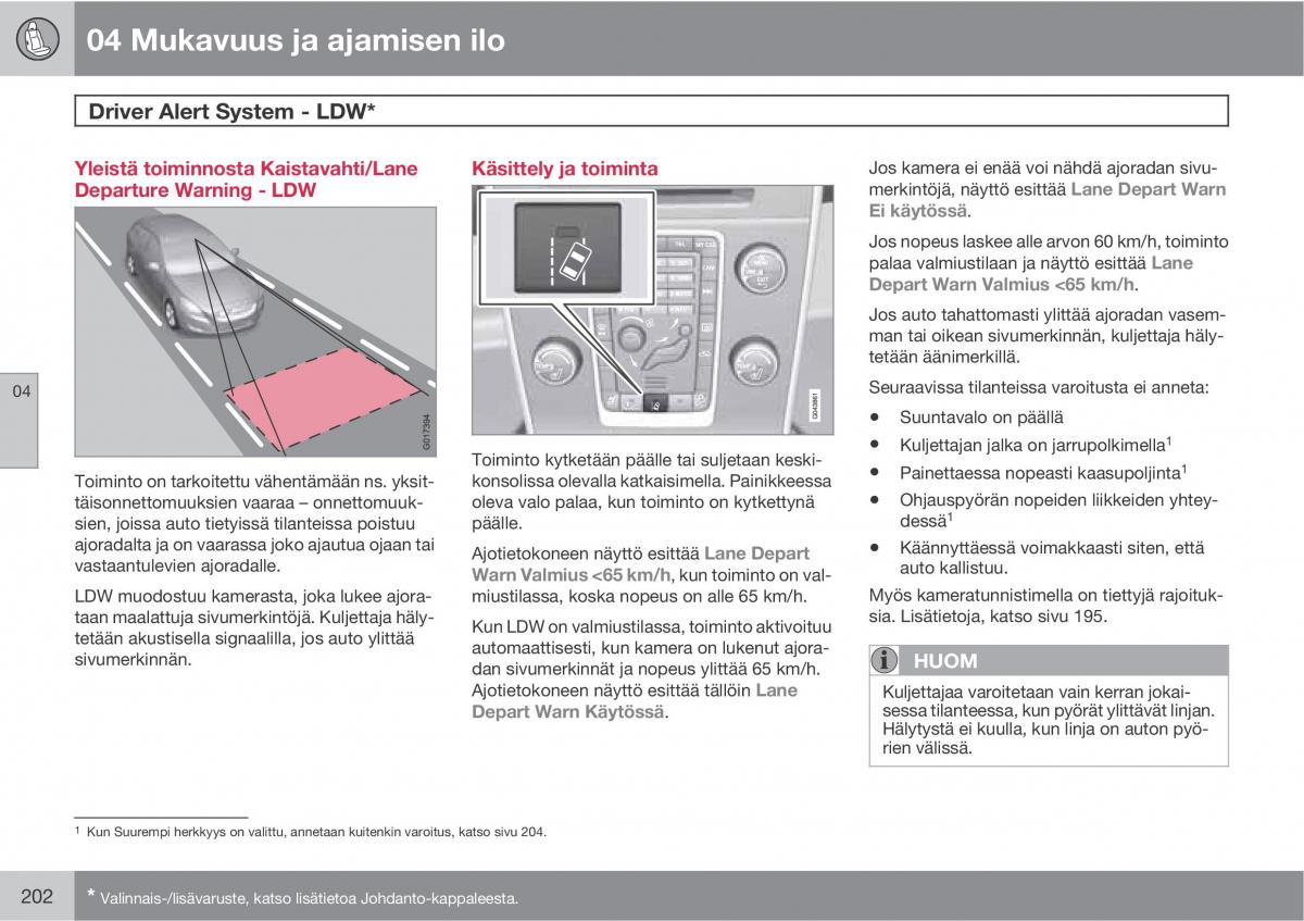 Volvo XC60 I 1 omistajan kasikirja / page 204