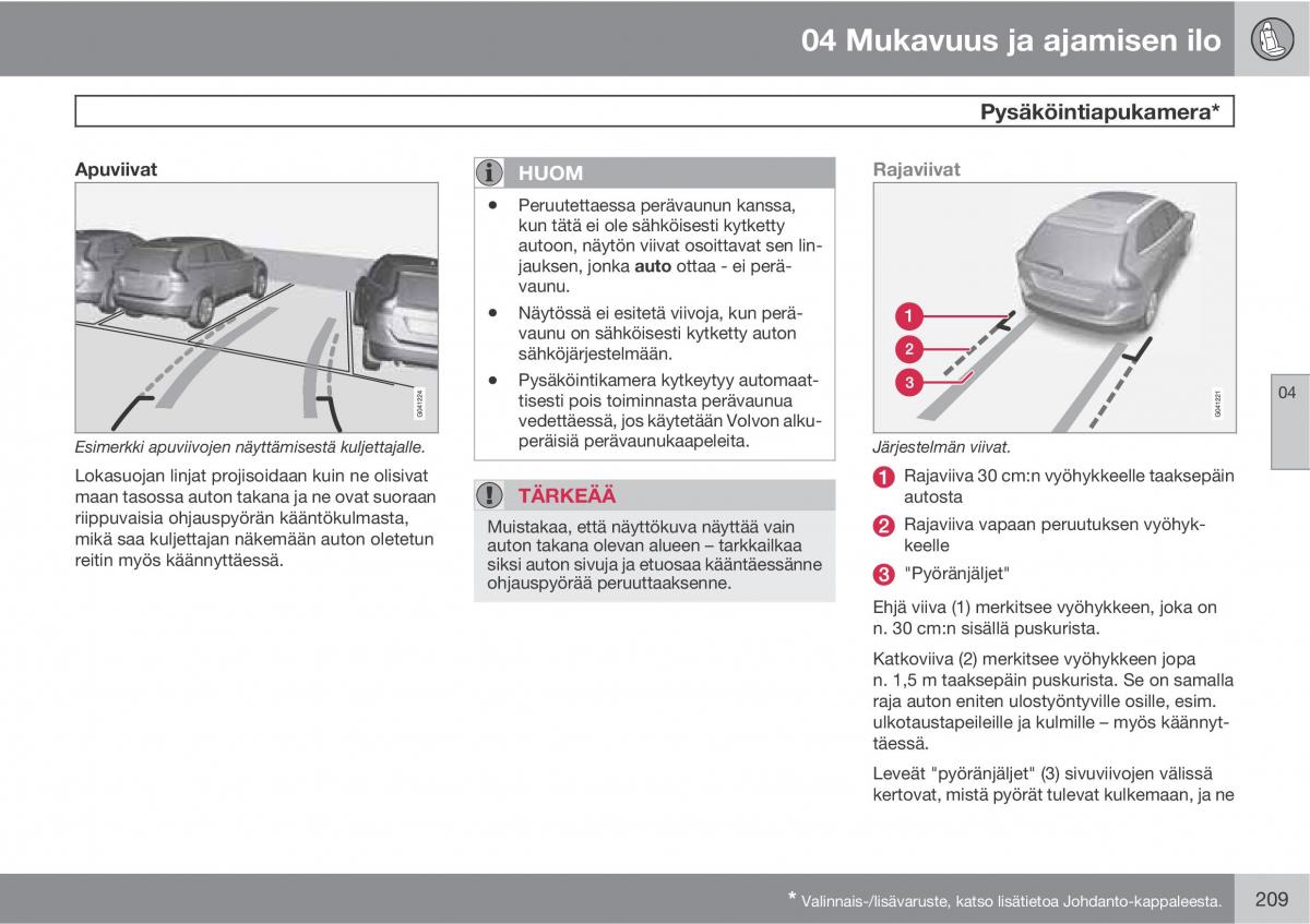 Volvo XC60 I 1 omistajan kasikirja / page 211