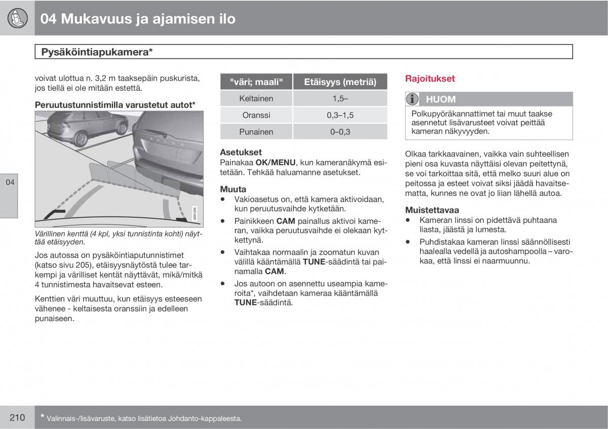 Volvo XC60 I 1 omistajan kasikirja / page 212