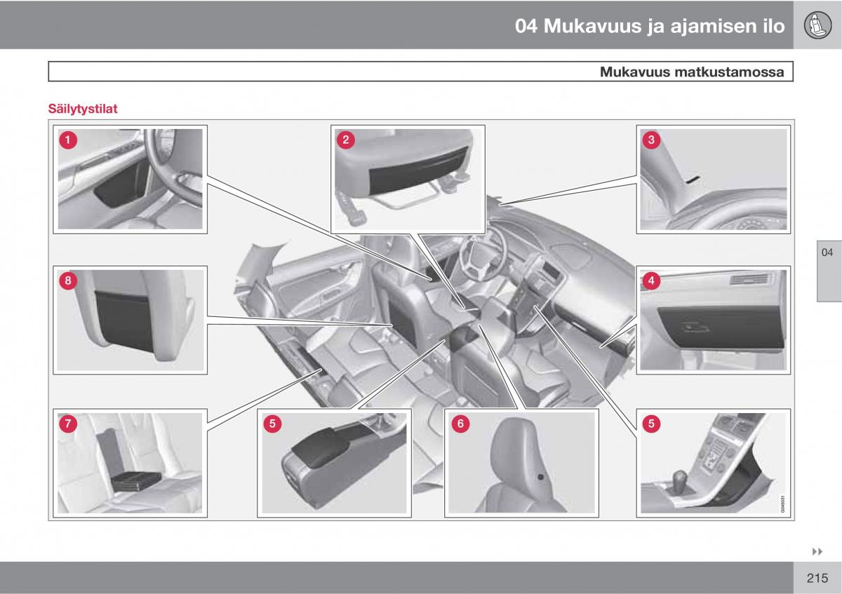 Volvo XC60 I 1 omistajan kasikirja / page 217