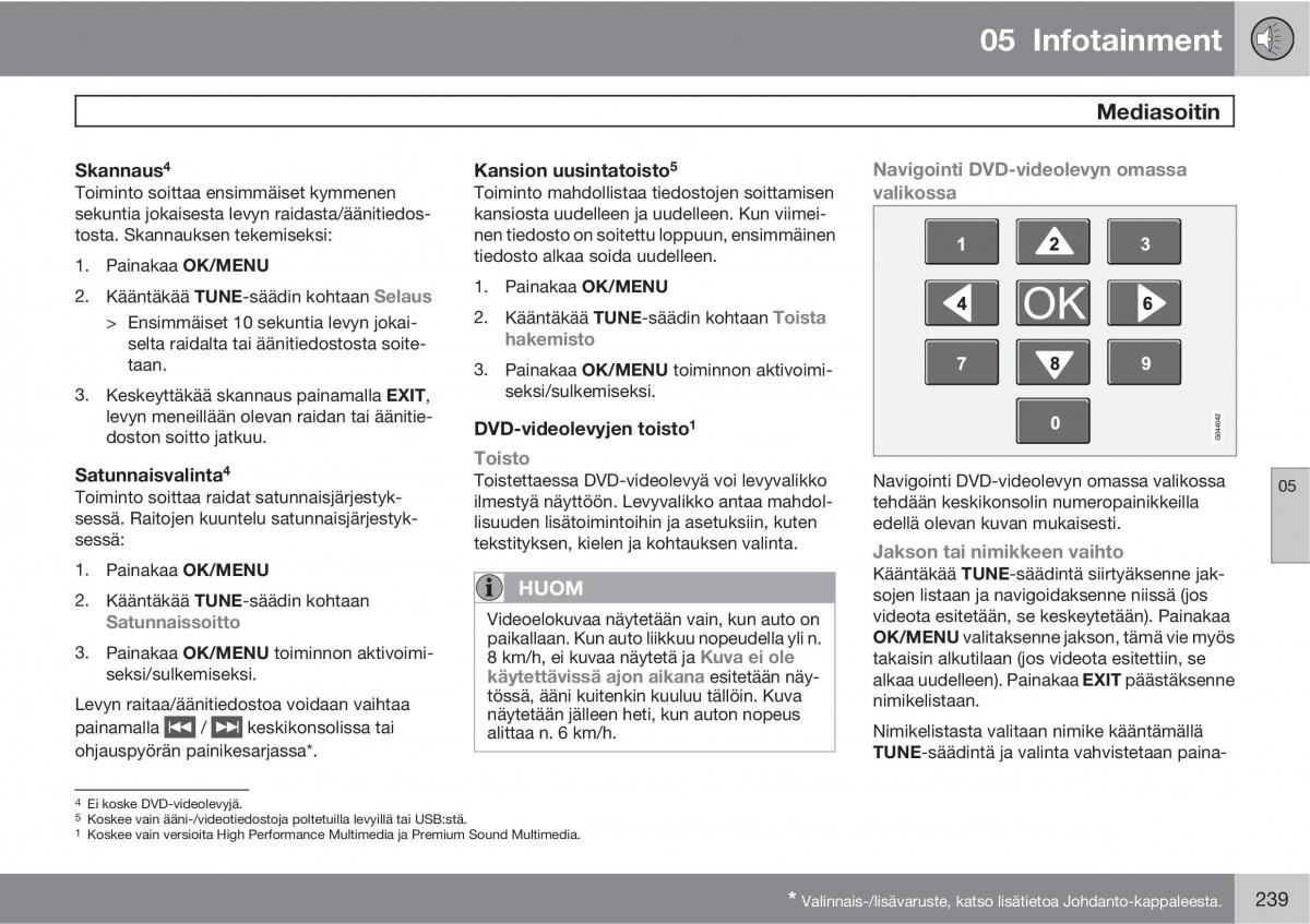 Volvo XC60 I 1 omistajan kasikirja / page 241