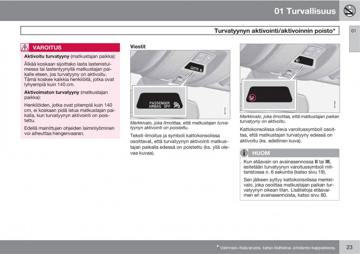 Volvo XC60 I 1 omistajan kasikirja / page 25