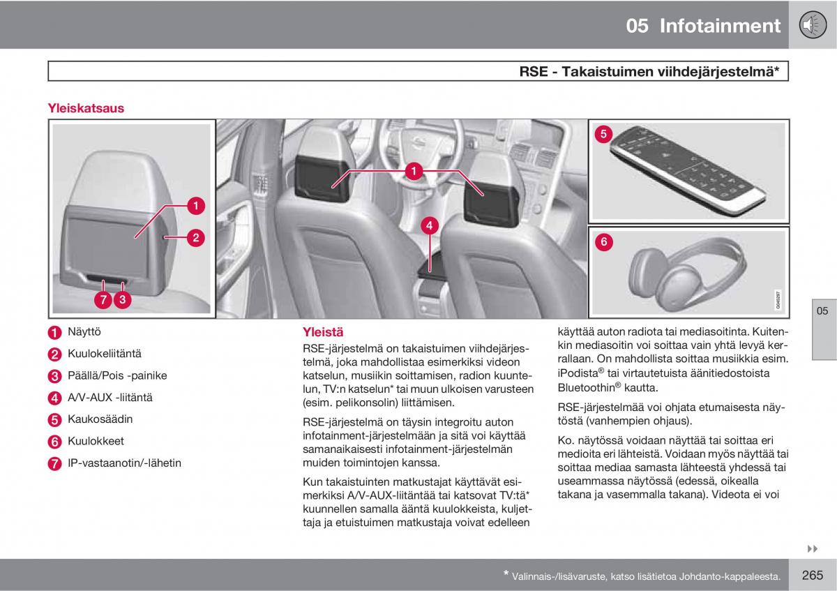 Volvo XC60 I 1 omistajan kasikirja / page 267