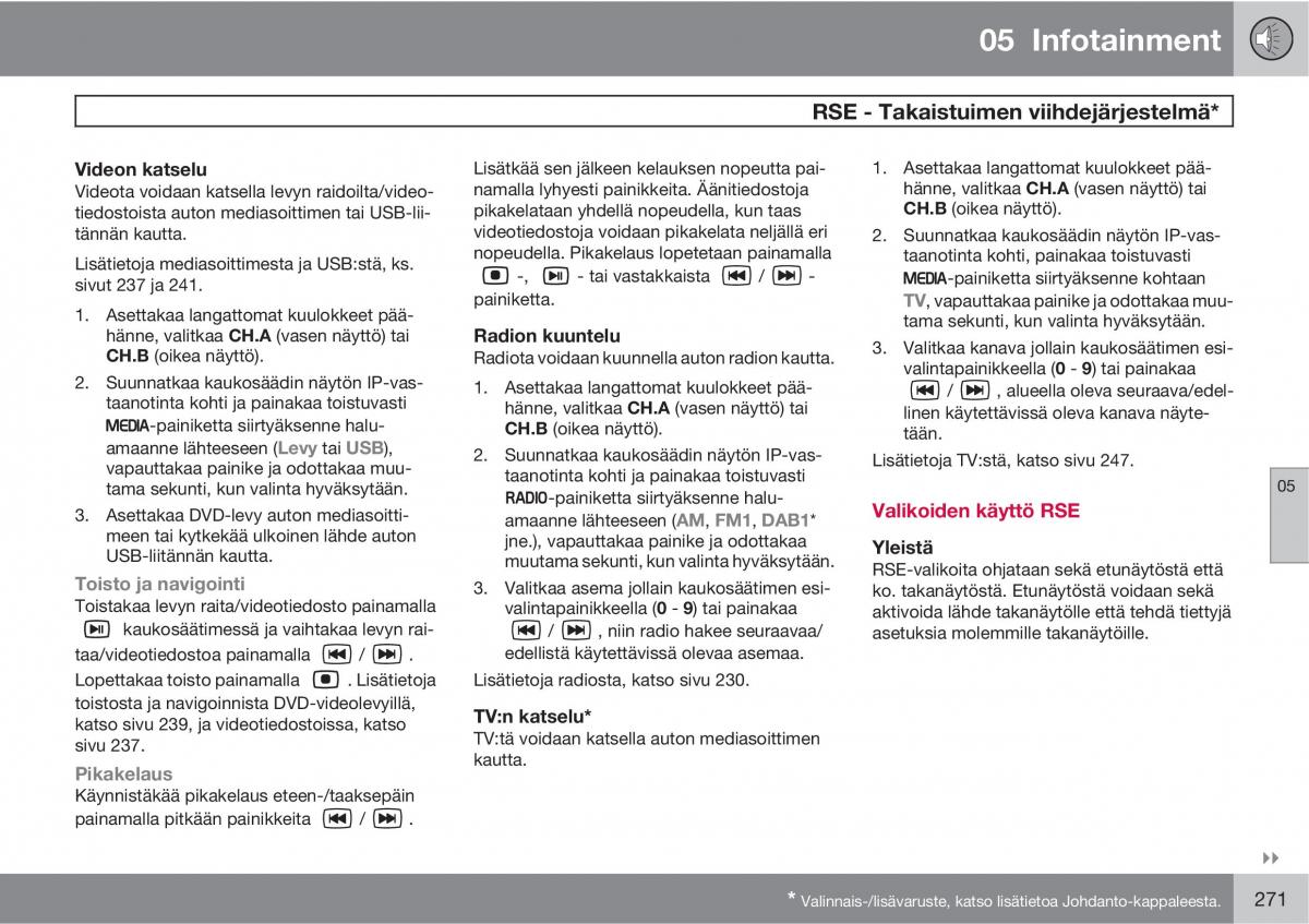 Volvo XC60 I 1 omistajan kasikirja / page 273