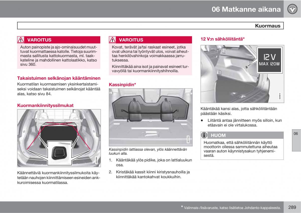 Volvo XC60 I 1 omistajan kasikirja / page 291