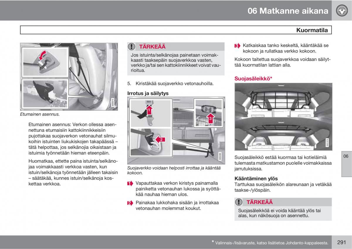 Volvo XC60 I 1 omistajan kasikirja / page 293