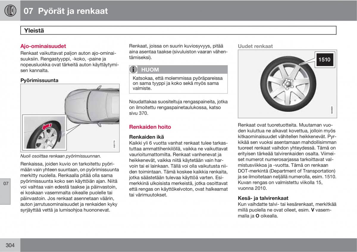 Volvo XC60 I 1 omistajan kasikirja / page 306