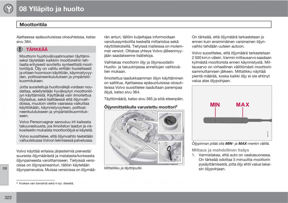 Volvo XC60 I 1 omistajan kasikirja / page 324