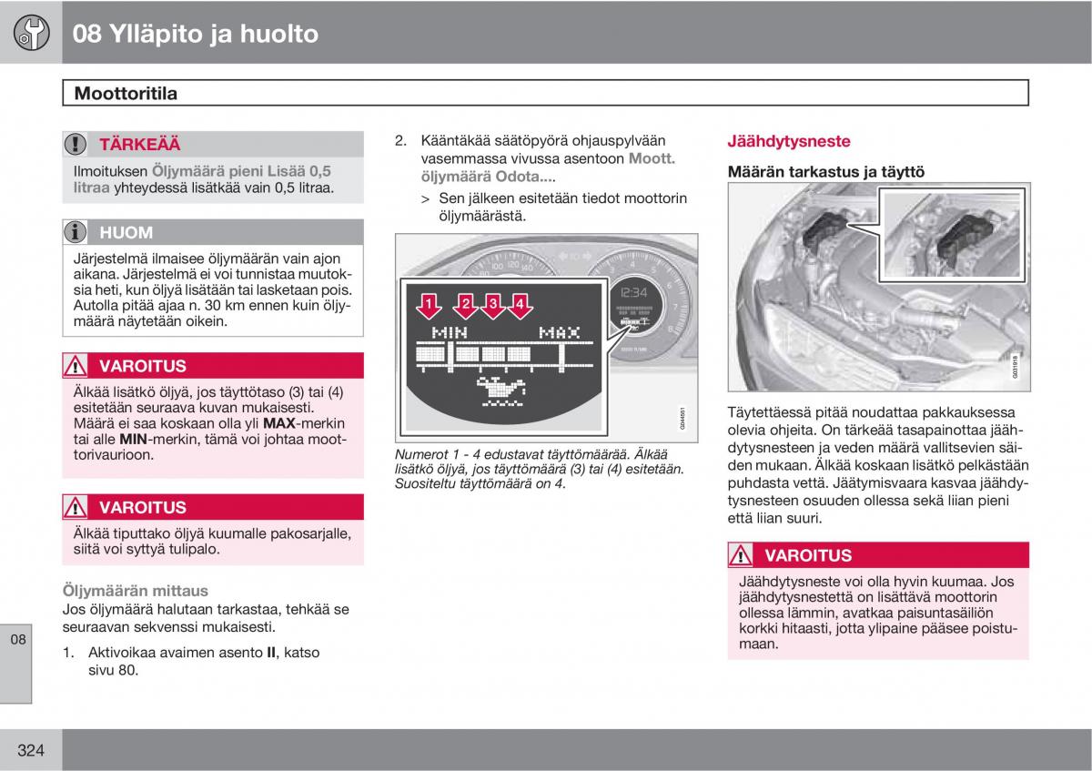 Volvo XC60 I 1 omistajan kasikirja / page 326