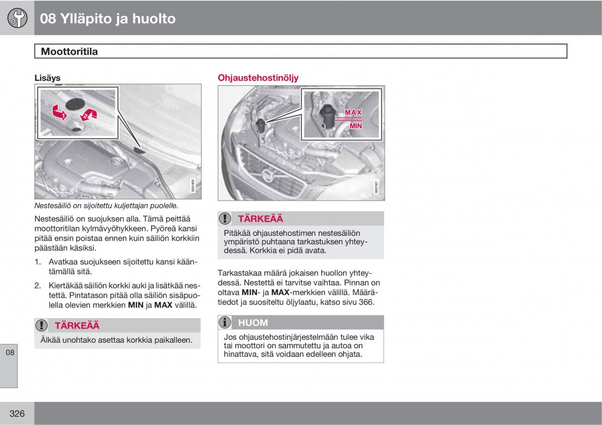 Volvo XC60 I 1 omistajan kasikirja / page 328