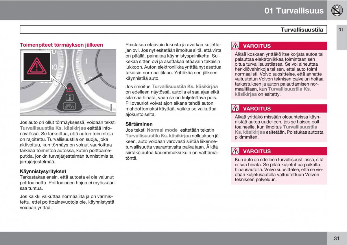 Volvo XC60 I 1 omistajan kasikirja / page 33