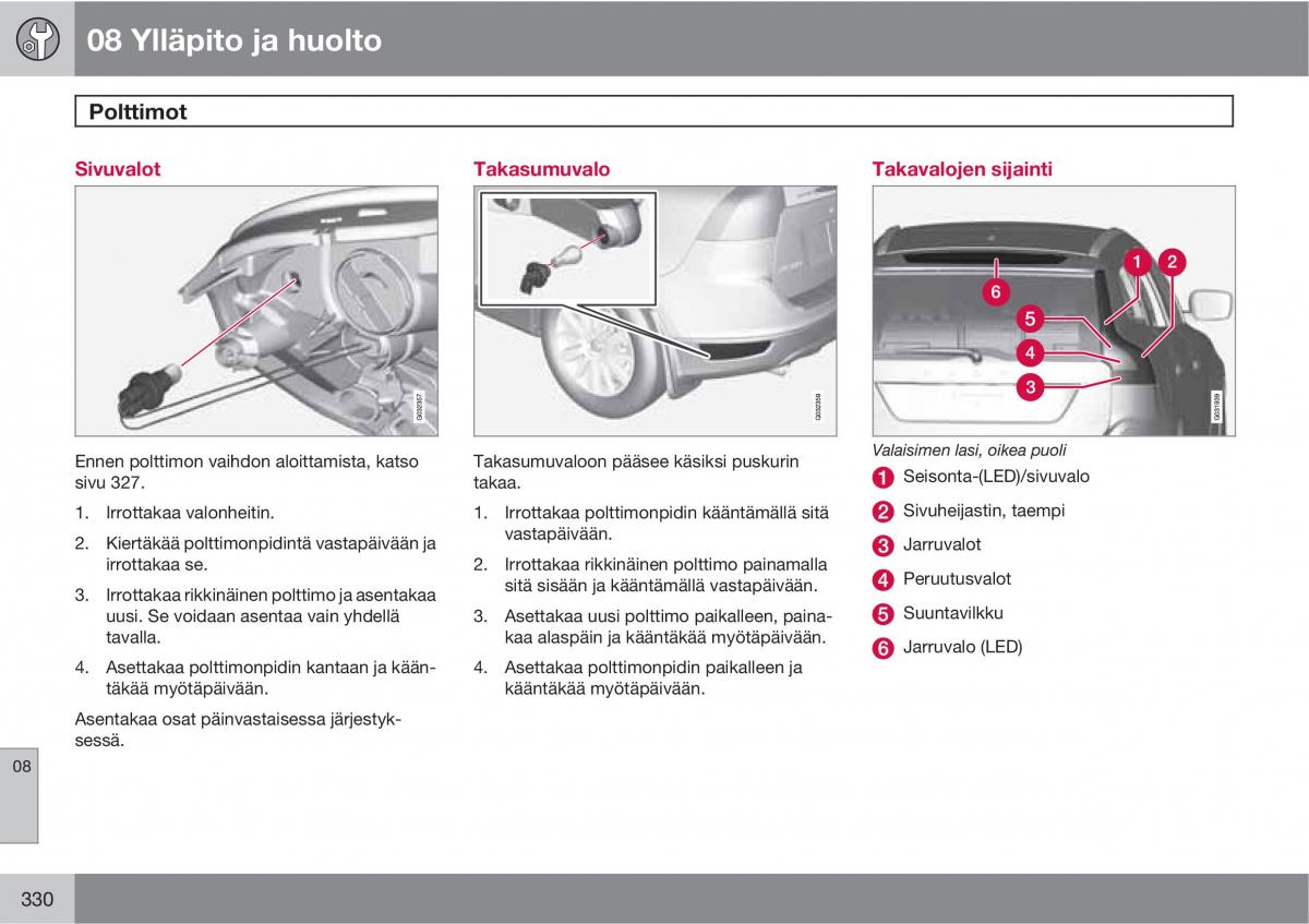 Volvo XC60 I 1 omistajan kasikirja / page 332