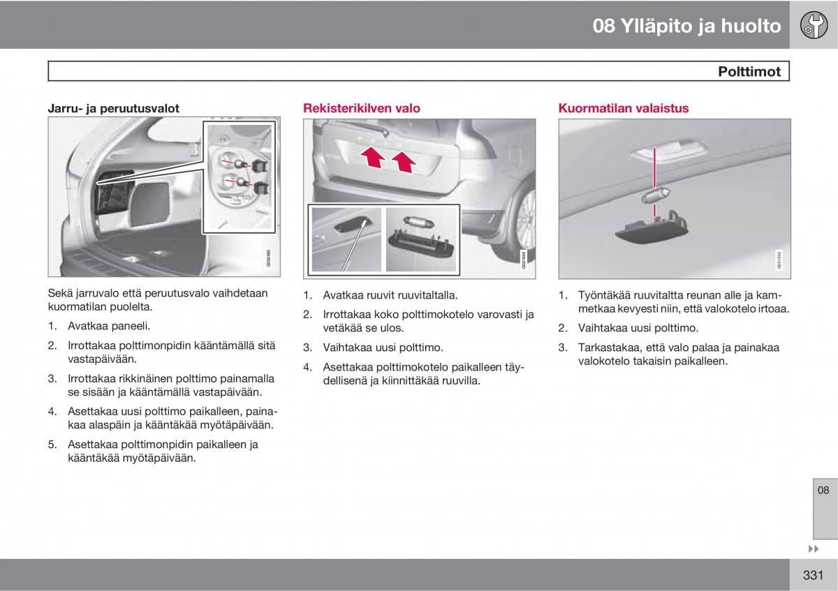 Volvo XC60 I 1 omistajan kasikirja / page 333