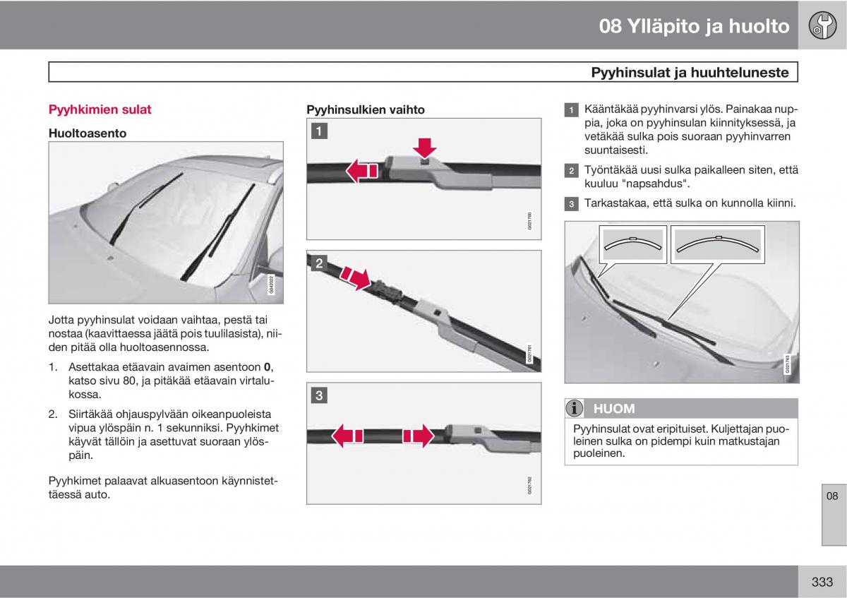 Volvo XC60 I 1 omistajan kasikirja / page 335