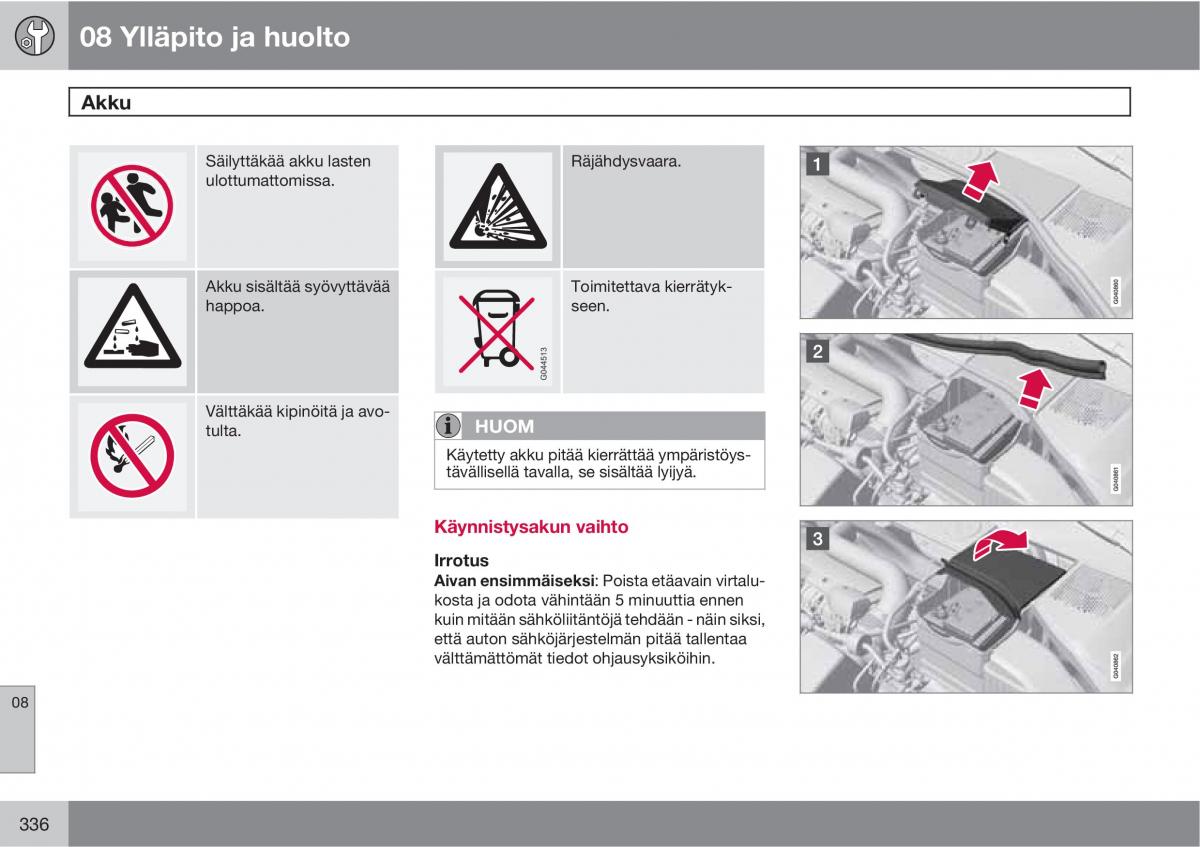 Volvo XC60 I 1 omistajan kasikirja / page 338