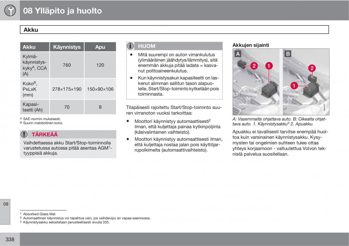 Volvo XC60 I 1 omistajan kasikirja / page 340