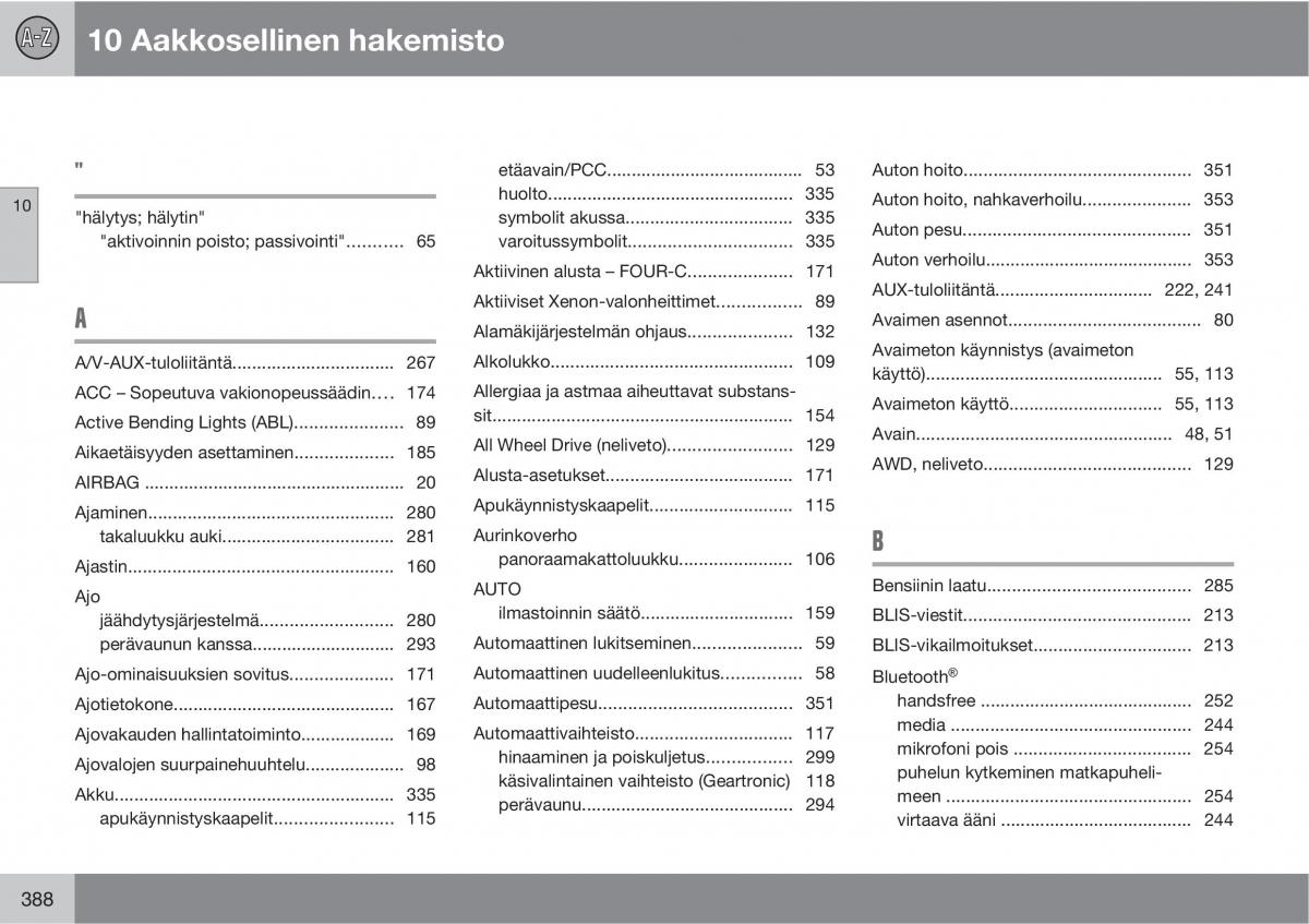 Volvo XC60 I 1 omistajan kasikirja / page 390