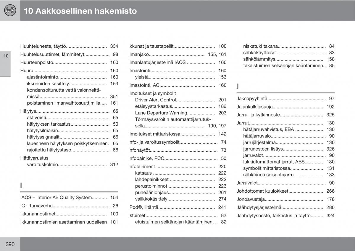 Volvo XC60 I 1 omistajan kasikirja / page 392