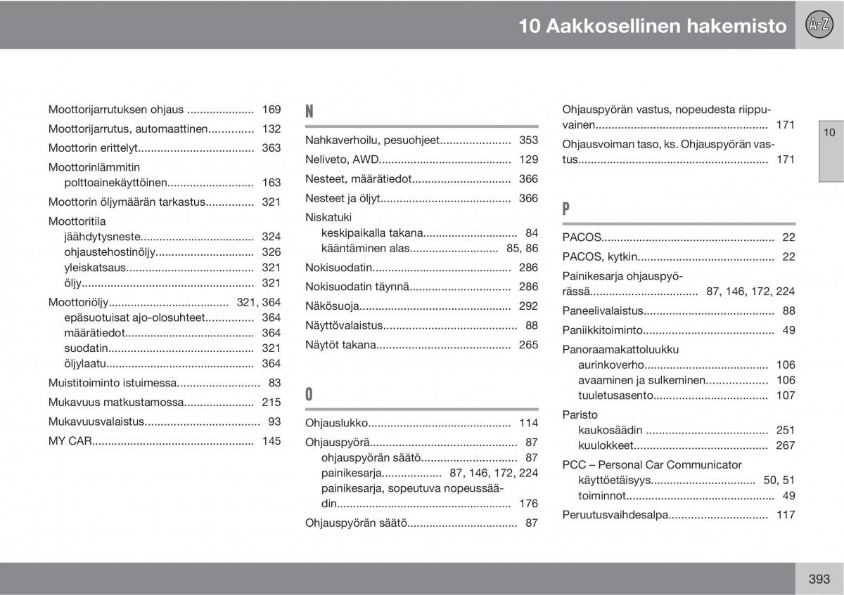 Volvo XC60 I 1 omistajan kasikirja / page 395