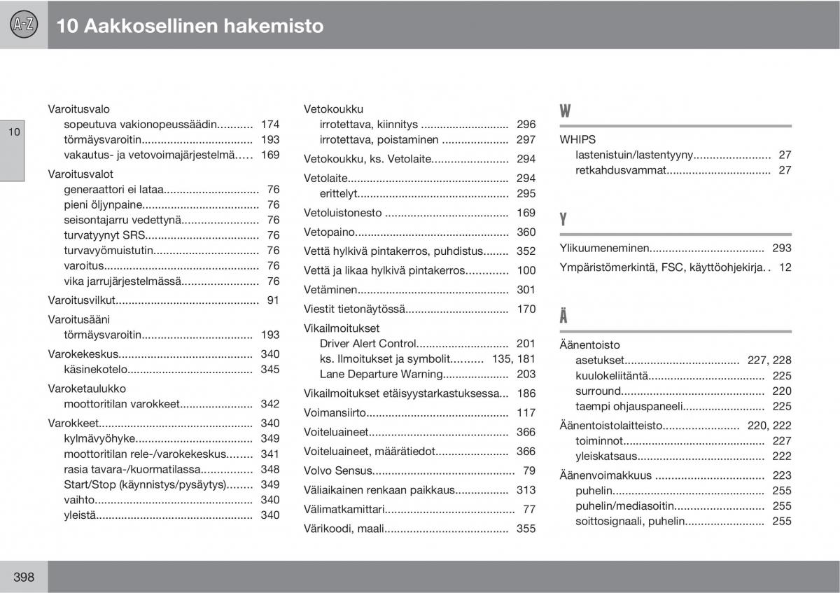 Volvo XC60 I 1 omistajan kasikirja / page 400