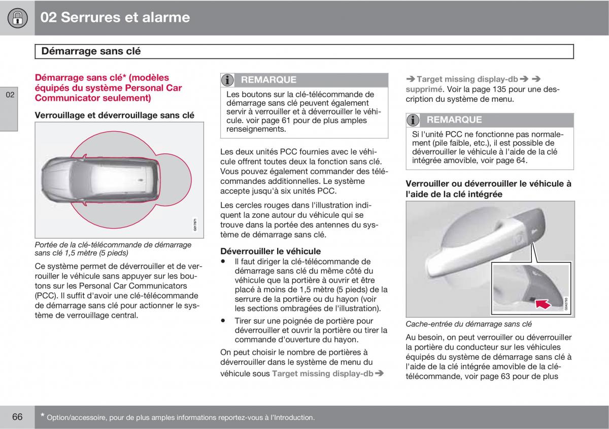 Volvo XC60 I 1 manuel du proprietaire / page 68