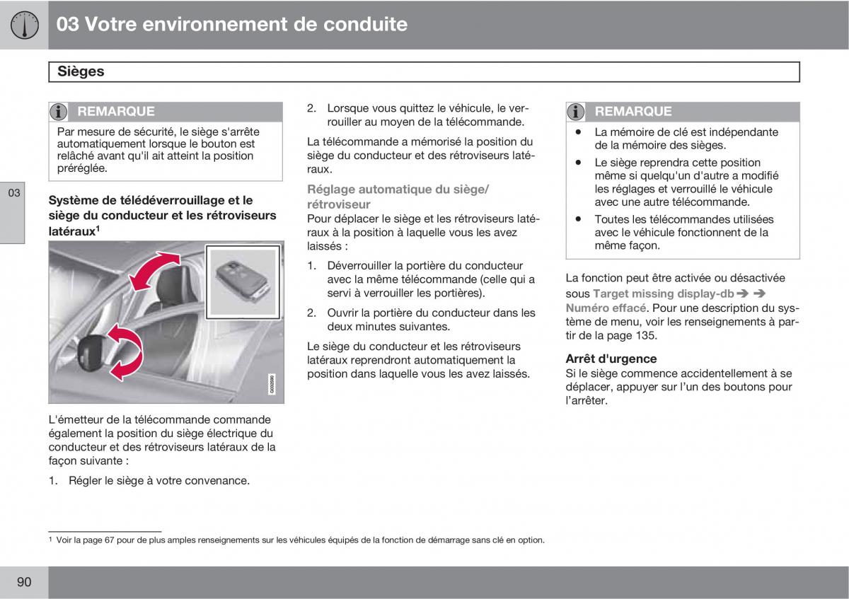 Volvo XC60 I 1 manuel du proprietaire / page 92