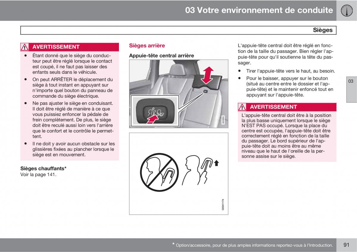 Volvo XC60 I 1 manuel du proprietaire / page 93