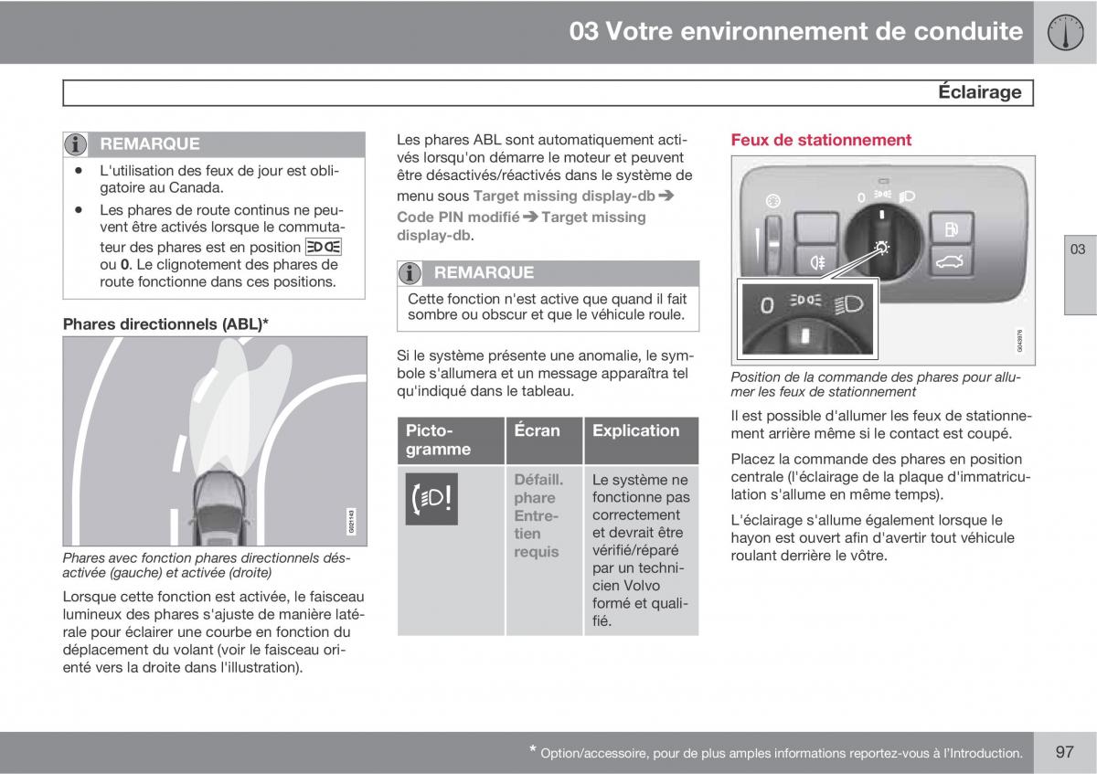 Volvo XC60 I 1 manuel du proprietaire / page 99