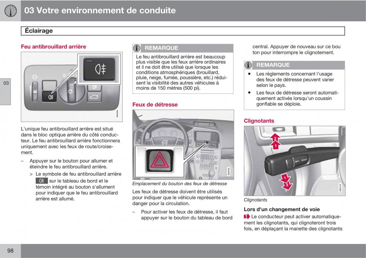 Volvo XC60 I 1 manuel du proprietaire / page 100