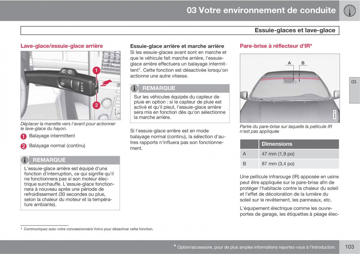 Volvo XC60 I 1 manuel du proprietaire / page 105