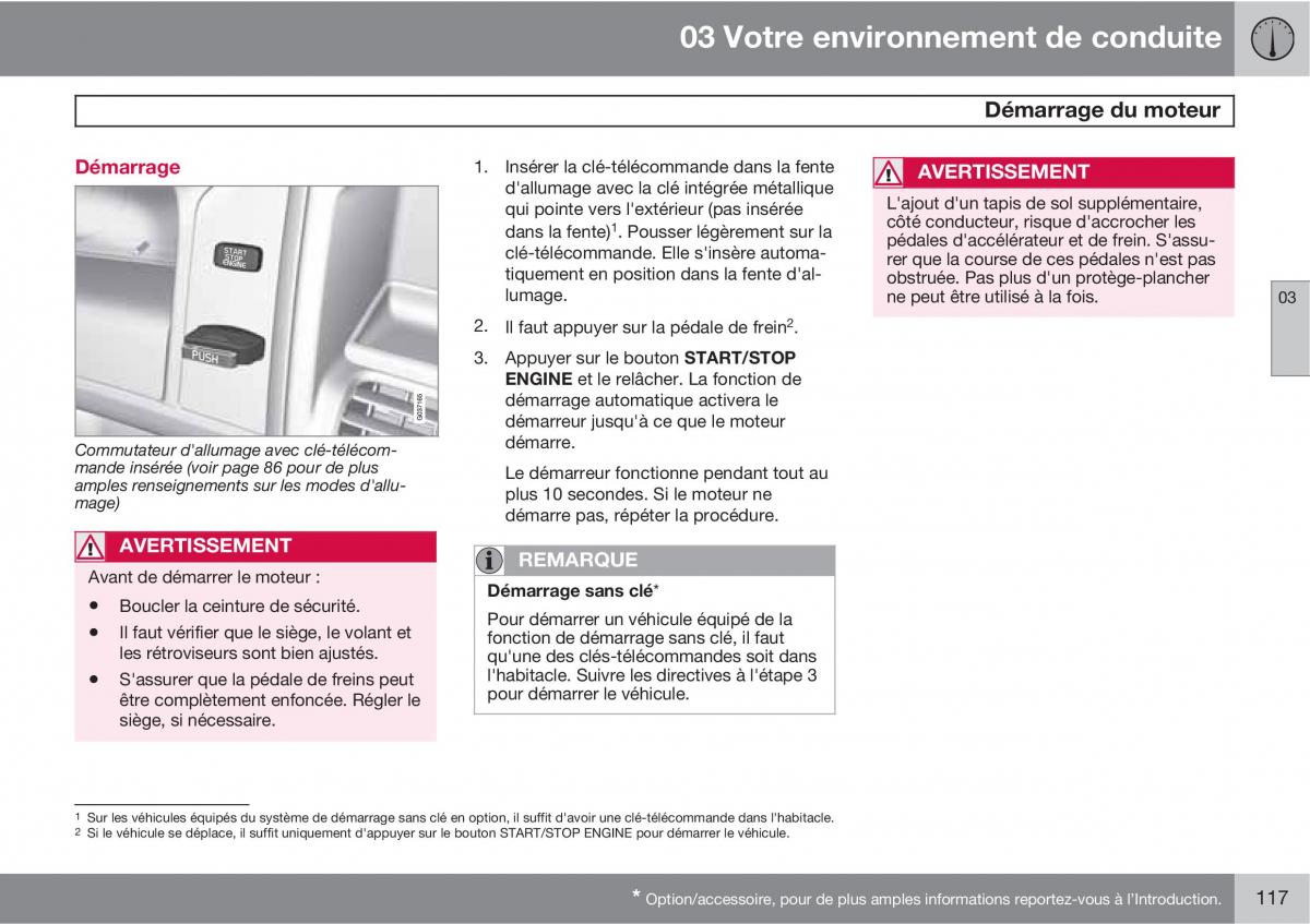 Volvo XC60 I 1 manuel du proprietaire / page 119