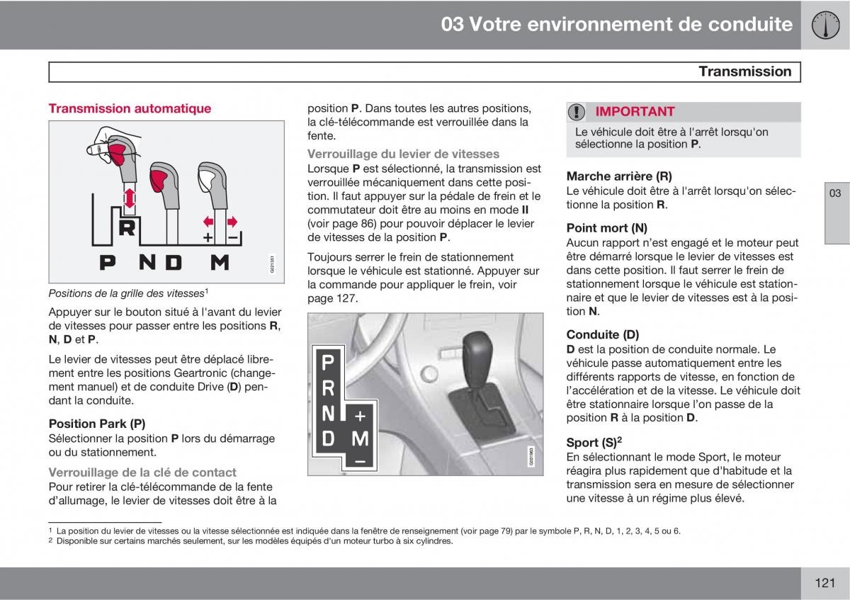 Volvo XC60 I 1 manuel du proprietaire / page 123